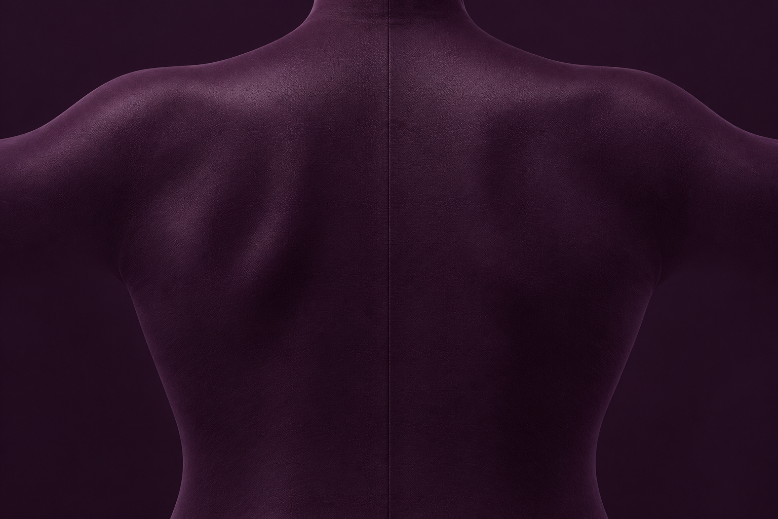 Sculptural aubergine back